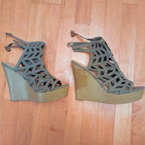 Shoe Dazzle Open Toe Wedges